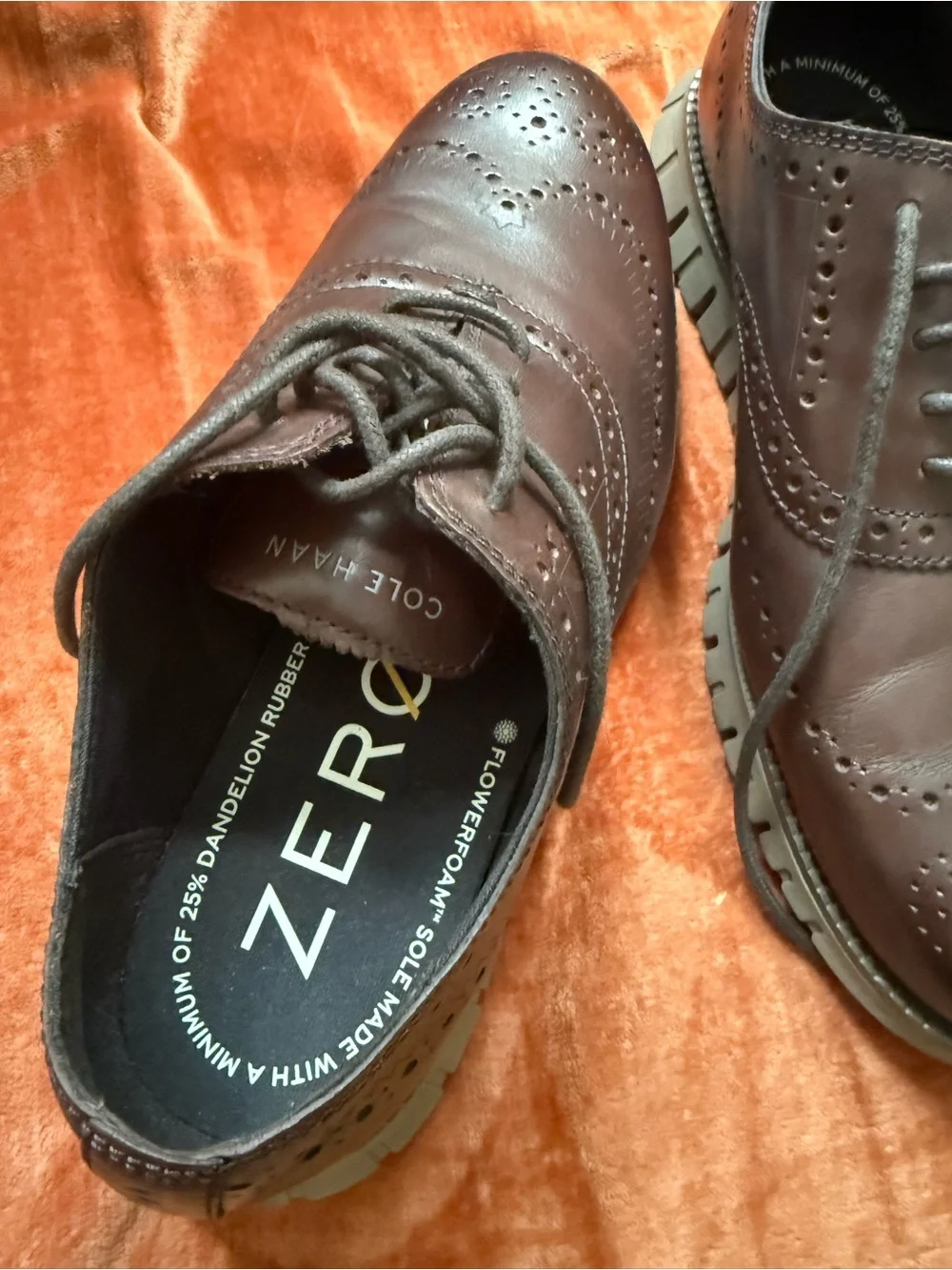 Cole Haan Men's Brown Leather Wingtip Oxfords
